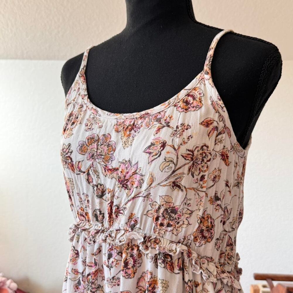 Maurices fairy Floral babydoll asymmetric dress women sz s cottage whimsy